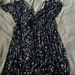Blue floral dress